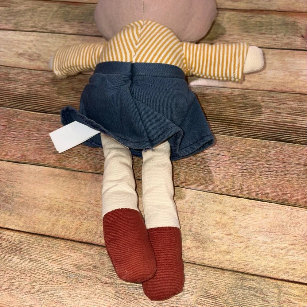 Plush Rag Doll Soft Toy Fabric Kids 14in Blue Yellow Linzy Toys